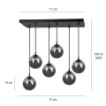 Lampa wisząca COSMO 6 BL GRAFIT 712/6 EMIBIG
