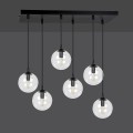 Lampa wisząca COSMO 6 BL TRANSPARENT 711/6 EMIBIG