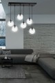 Lampa wisząca COSMO 6 BL TRANSPARENT 711/6 EMIBIG
