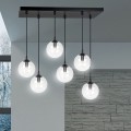 Lampa wisząca COSMO 6 BL TRANSPARENT 711/6 EMIBIG