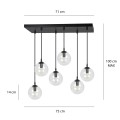 Lampa wisząca COSMO 6 BL TRANSPARENT 711/6 EMIBIG