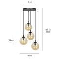 Lampa wisząca COSMO 4 BL PREMIUM MIODOWY 713/4PREM EMIBIG