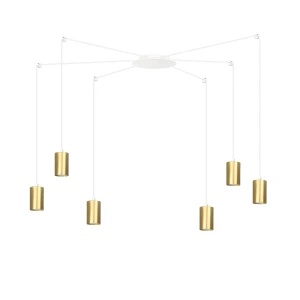 Lampa wisząca TRAKER 6 WH/GOLD 527/6 EMIBIG