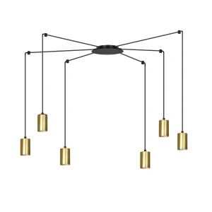 Lampa wisząca TRAKER 6 BL/GOLD 526/6 EMIBIG