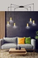 Lampa wisząca TRAKER 6 BL/GOLD 526/6 EMIBIG
