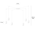 Lampa wisząca TRAKER 6 WH/WHITE 525/6 EMIBIG