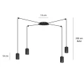 Lampa wisząca TRAKER 4 BL/BLACK 524/4 EMIBIG