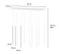 Lampa wisząca SELTER 9 WHITE 553/9 EMIBIG