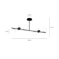 Lampa sufitowa BIOR 6 BLACK 1020/6 EMIBIG
