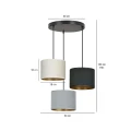 Lampa wisząca HILDE 3 BL PREMIUM MIX 1055/3PREM EMIBIG