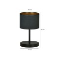 Lampka nocna HILDE LN1 BL BLACK 1054/LN1 EMIBIG
