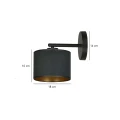 Kinkiet HILDE K1 BL BLACK 1054/K1 EMIBIG