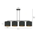 Lampa wisząca HILDE 4 BL BLACK 1054/4 EMIBIG