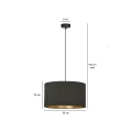 Lampa wisząca HILDE 1 BL BLACK 1054/1 EMIBIG