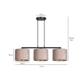 Lampa wisząca HILDE 3 BL ROSE 1053/3 EMIBIG