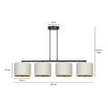 Lampa wisząca HILDE 4 BL WHITE 1052/4 EMIBIG