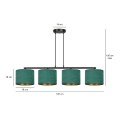 Lampa wisząca HILDE 4 BL GREEN 1051/4 EMIBIG
