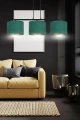 Lampa wisząca HILDE 3 BL GREEN 1051/3 EMIBIG