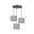 Lampa wisząca HILDE 3 BL PREMIUM GRAY 1050/3PREM EMIBIG