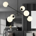 Lampa wisząca LINEAR 6 BLACK/OPAL 1169/6 EMIBIG