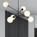 Lampa wisząca LINEAR 6 BLACK/OPAL 1169/6 EMIBIG