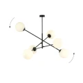 Lampa wisząca LINEAR 6 BLACK/OPAL 1169/6 EMIBIG