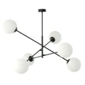 Lampa wisząca LINEAR 6 BLACK/OPAL 1169/6 EMIBIG