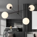 Lampa wisząca LINEAR 4 BLACK/OPAL 1169/4 EMIBIG