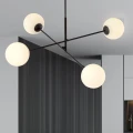 Lampa wisząca LINEAR 4 BLACK/OPAL 1169/4 EMIBIG