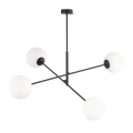 Lampa wisząca LINEAR 4 BLACK/OPAL 1169/4 EMIBIG