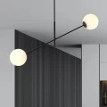 Lampa wisząca LINEAR 2 BLACK/OPAL 1169/2 EMIBIG
