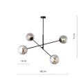 Lampa wisząca LINEAR 4 BLACK/GRAFIT 1167/4 EMIBIG